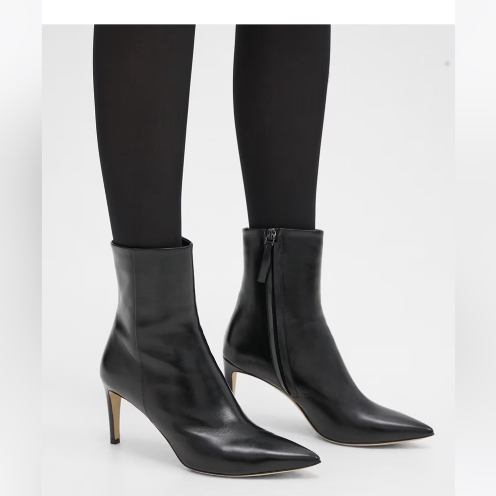 THEORY***Black Leather Booties***EU 41 US 11***$675